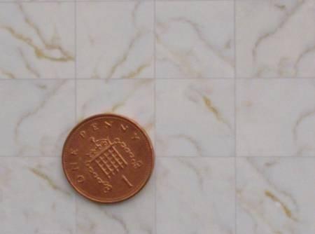 1/24th scale White Marble Tiles 17mm