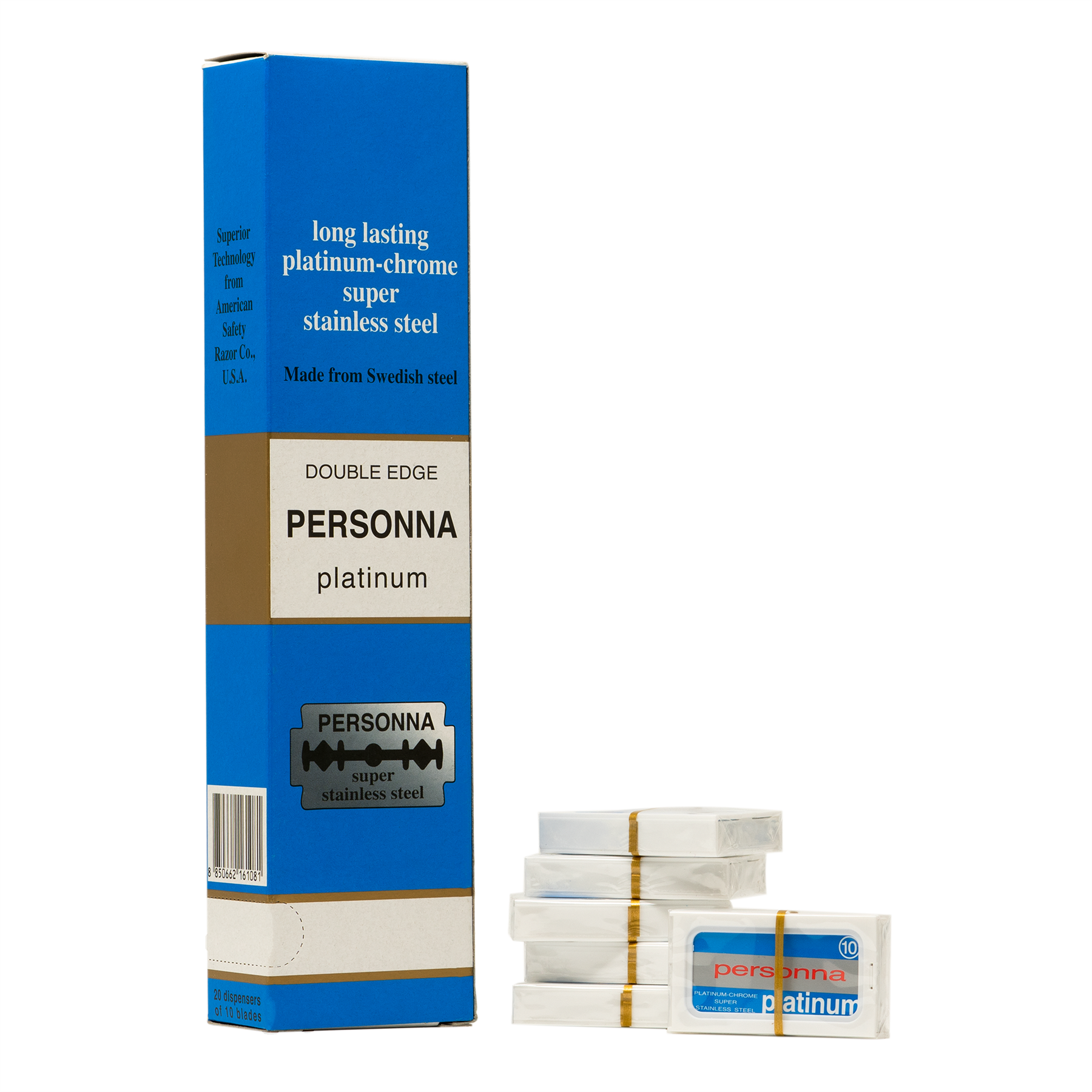 Personna Platinum Chrome Double Edge Razor Blade Pack Of 200 Blades
