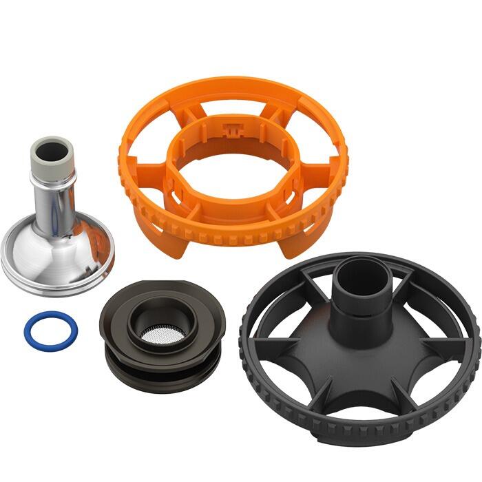 Volcano Hybrid Filling Chamber – disassembled parts laid out