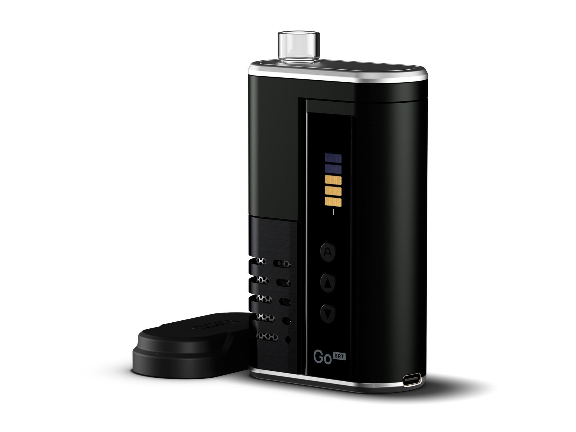 Arizer Go SRT replaceable 18650 battery compartment open