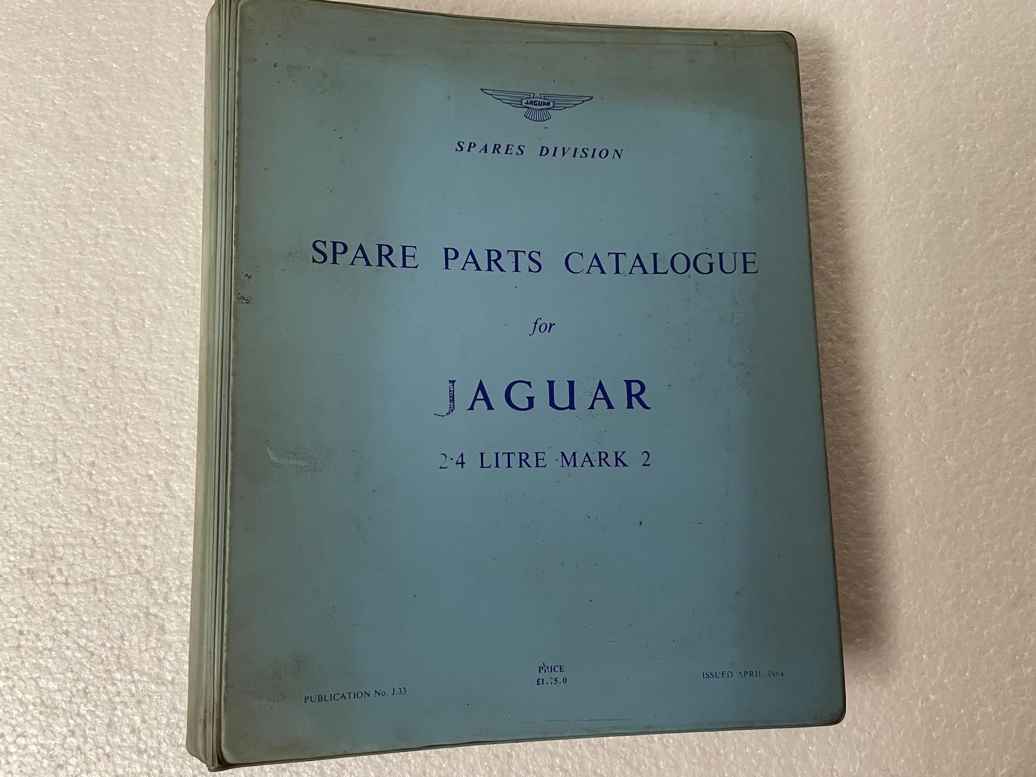 ORIGINAL 1964 JAGUAR MARK 2 2.4 SPARE PARTS CATALOGUE J33 OVER 400 PAGES