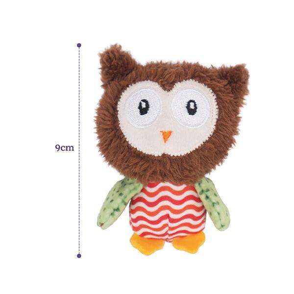 Little Nippers Boggle Owl Cat Toy dimensions