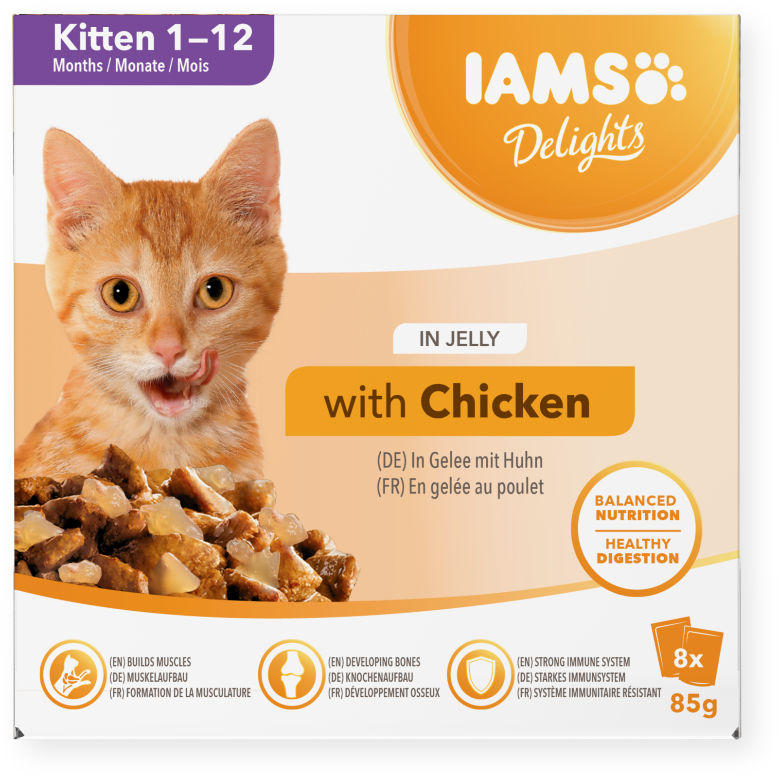 IAMS Delights Kitten - Chicken in Jelly 8 x 85g