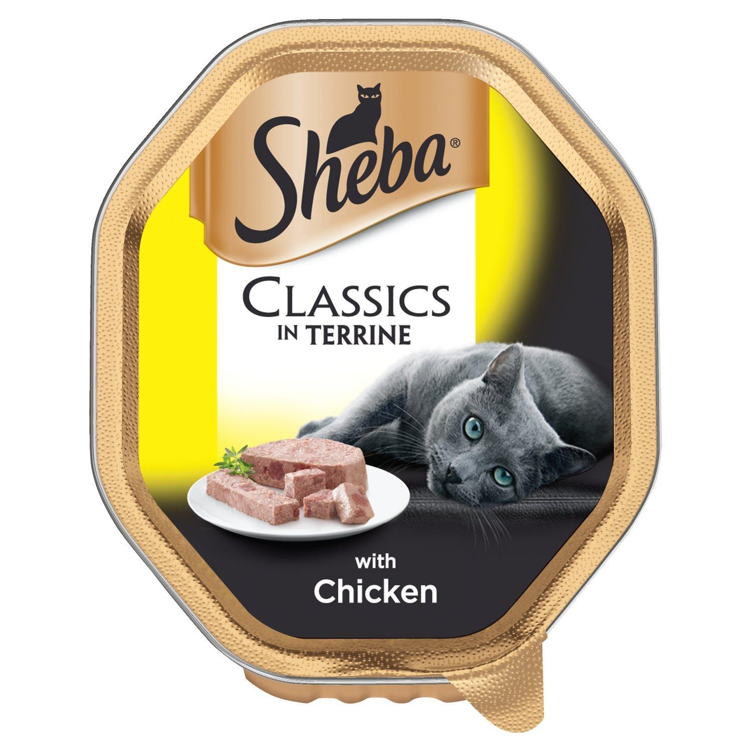 Sheba Classics Cat Tray with Chicken in Terrine 22 x 85g