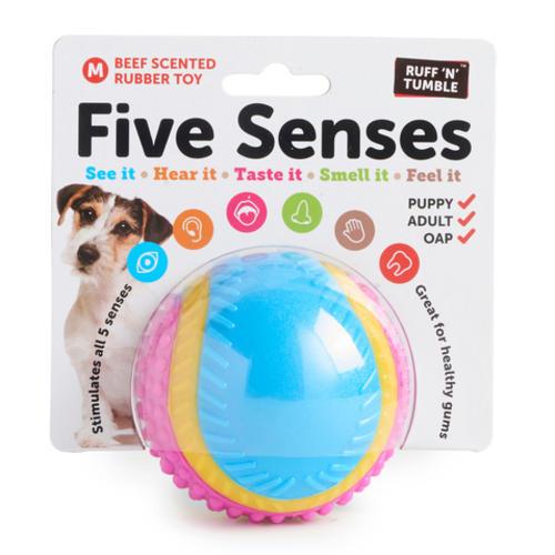 five Senses Rubber Ball in packaging