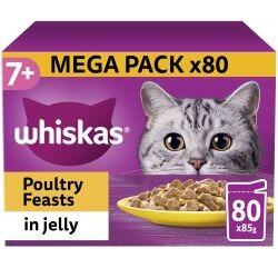 Whiskas 7+ Poultry Feasts in Jelly (80 x 85g)