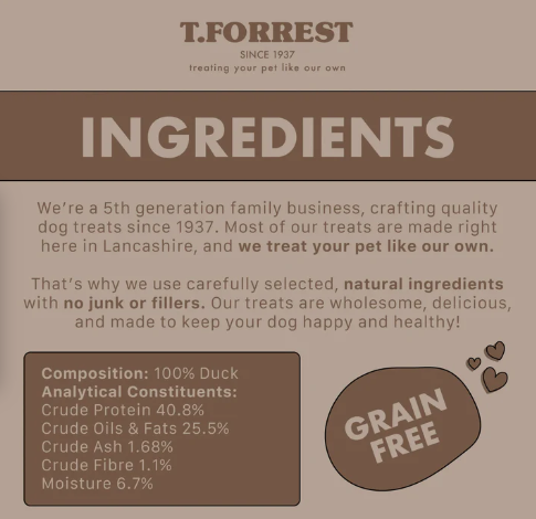 T.Forrest Pure Duck Training Treats2