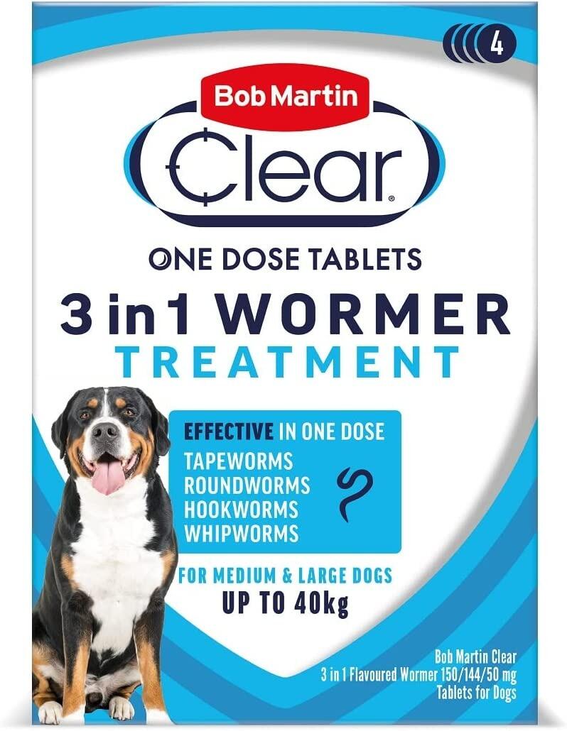 Bob Martin 3 in 1 Wormer Tablets for dogs