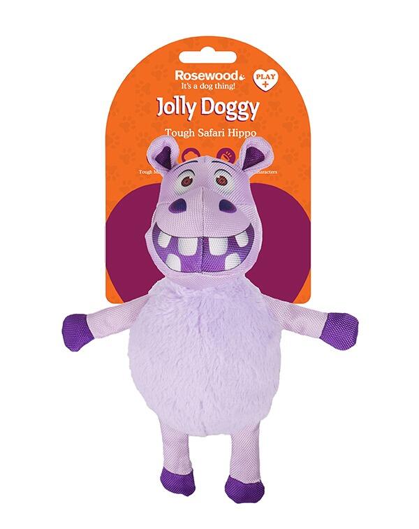 Rosewood Tough Safari Hippo Dog Toy