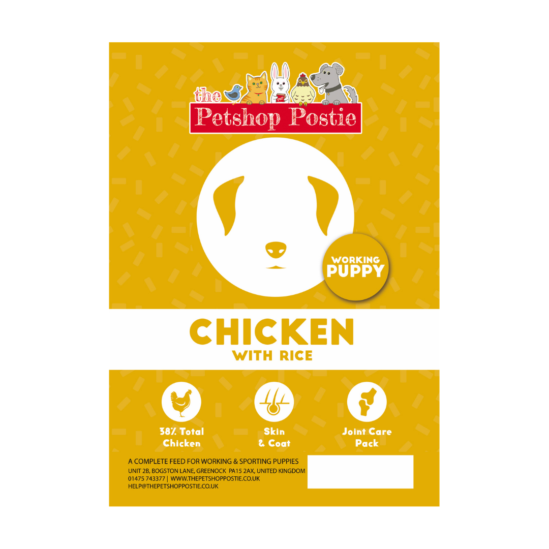 Petshop Postie Chicken & Rice Complete Puppy Working Dog Food