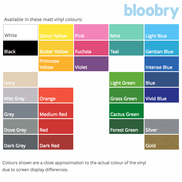 New Matt Vinyl Colours