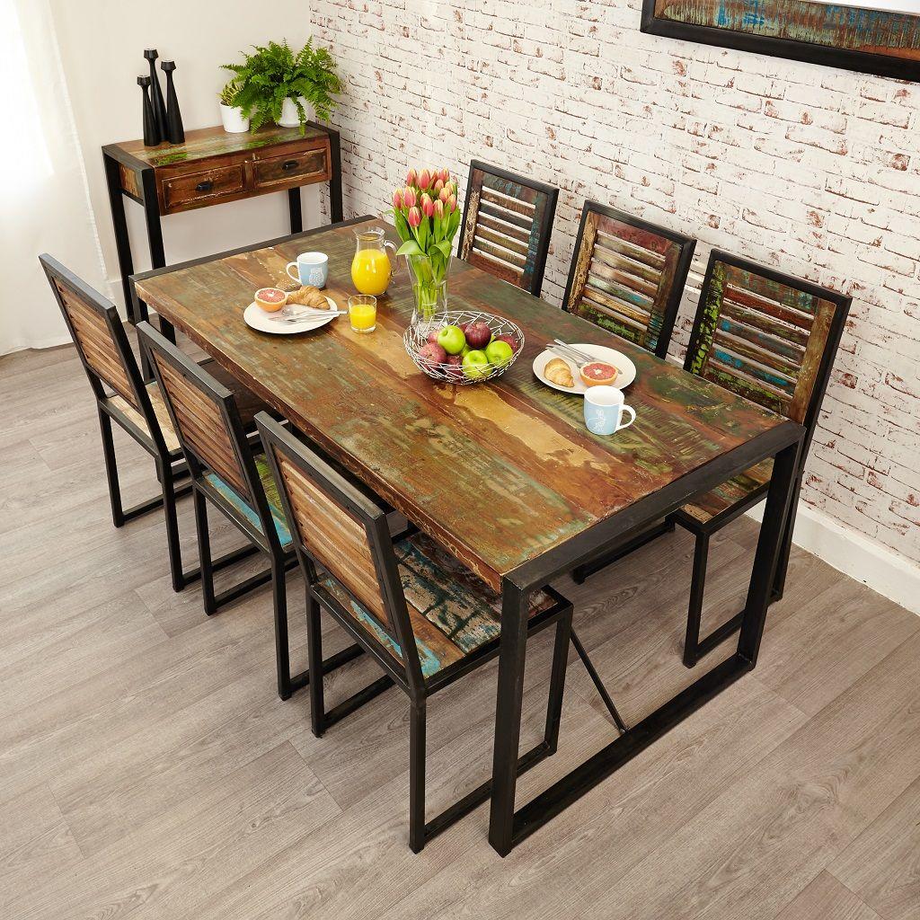 Industrial Chic Large Dining Table