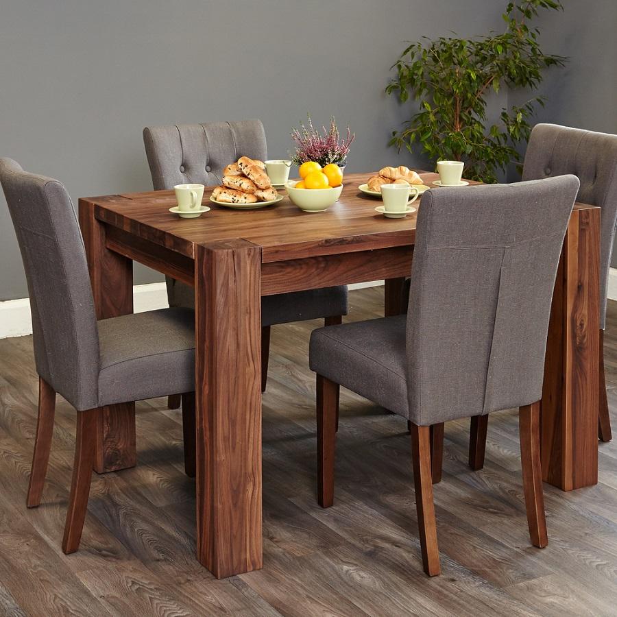 Walnut Small Dining Table for 4