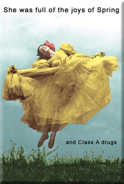 She was full of the joys of Spring... and class A drugs. Fridge Magnet