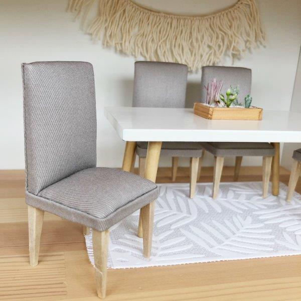 Dollhouse Sedia design 1:12 DSW dining chair white bianco 