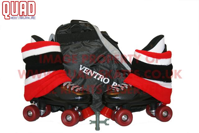 With Skate Bag Red Bauer Style Ventro Pro Turbo Quad Skate 