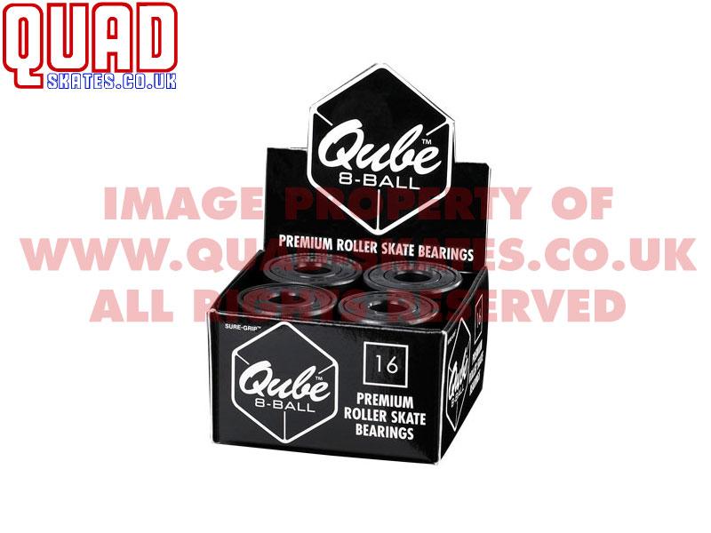 QUBE 8-Ball Bearings Quad Skate 8 mm set of 16 
