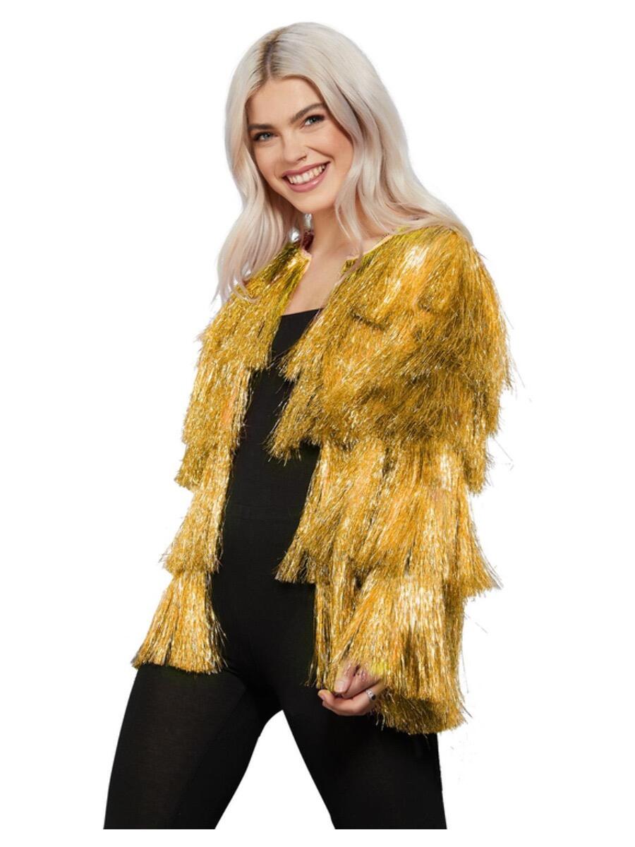 Fever Tinsel Festival Jacket Gold