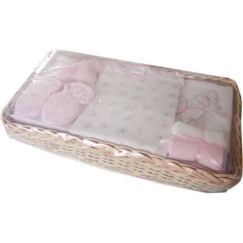 pink baby basket