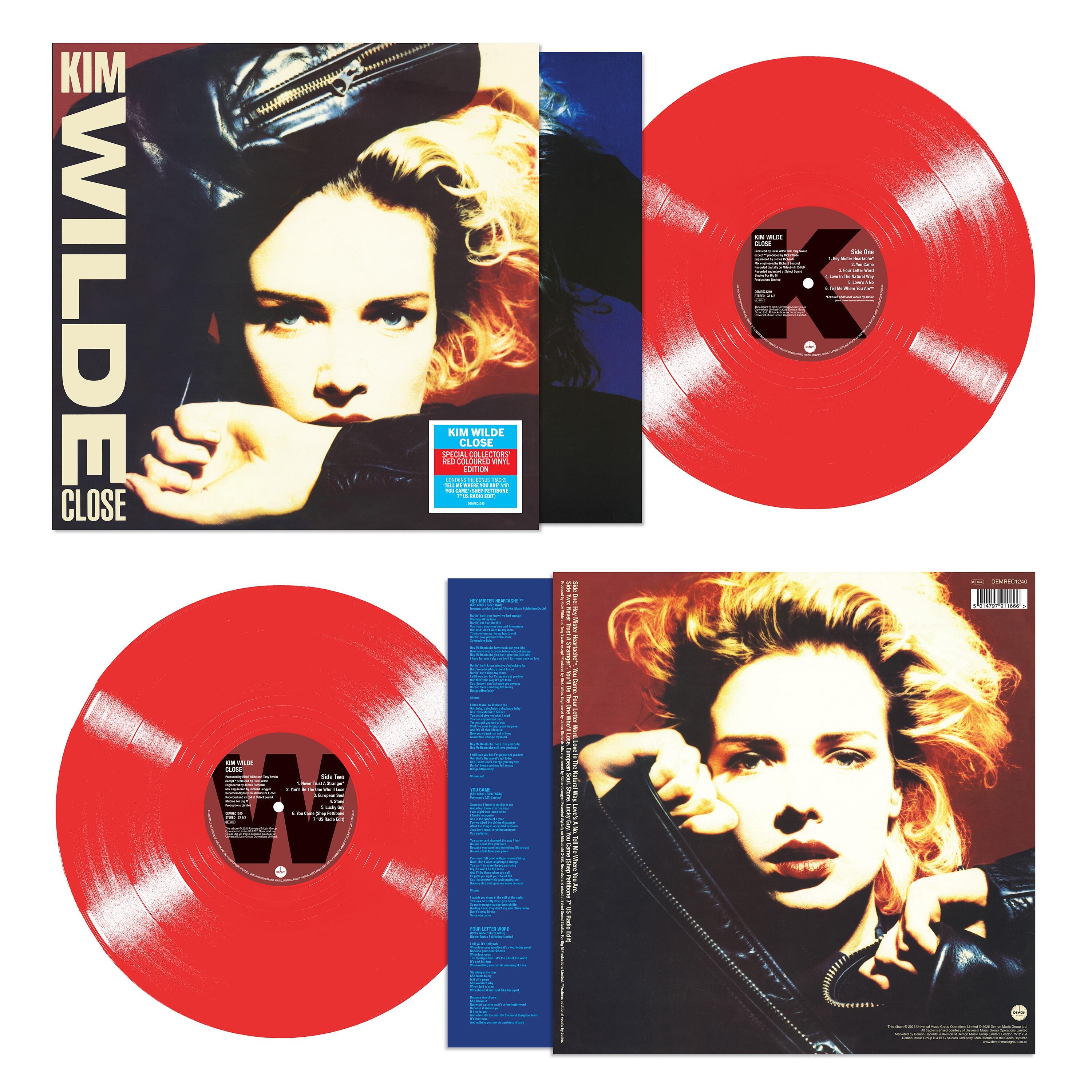 KIM WILDE - Close - Red Vinyl LP