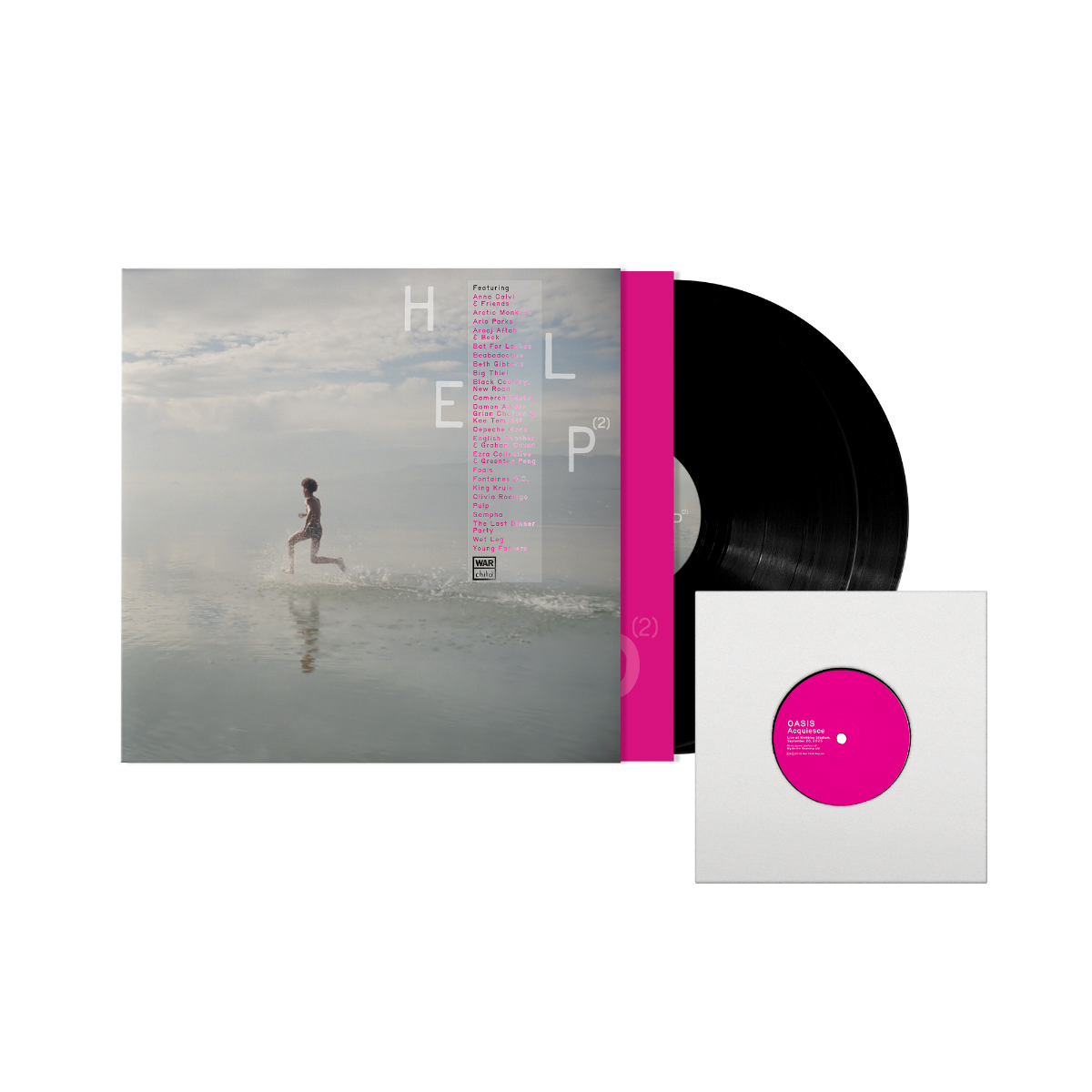 VARIOUS ARTISTS - HELP (2) - Double Vinyl LP with Exclusive OASIS 7" single