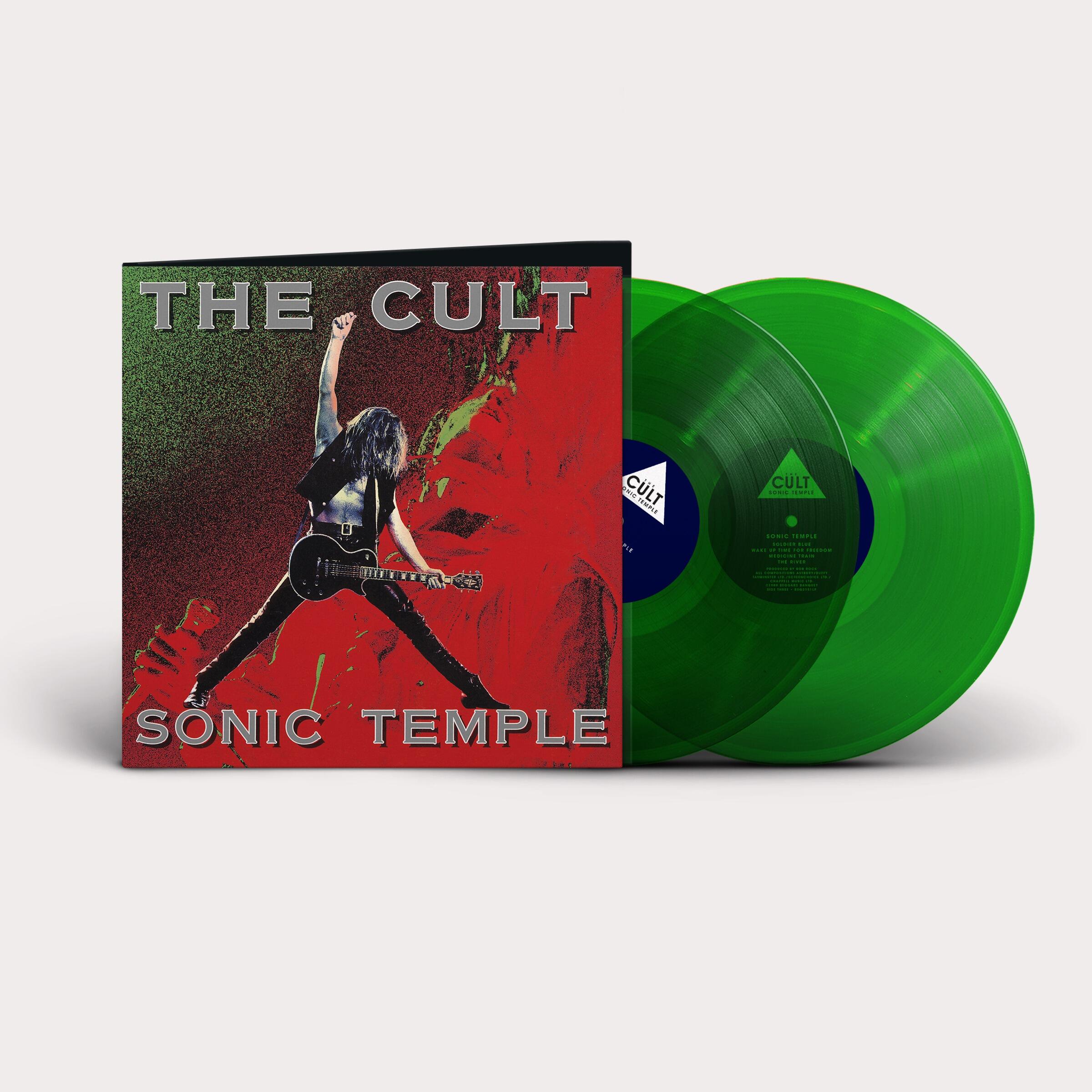 THE CULT - Sonic Temple - Translucent Green Double Vinyl LP 2023 reissue