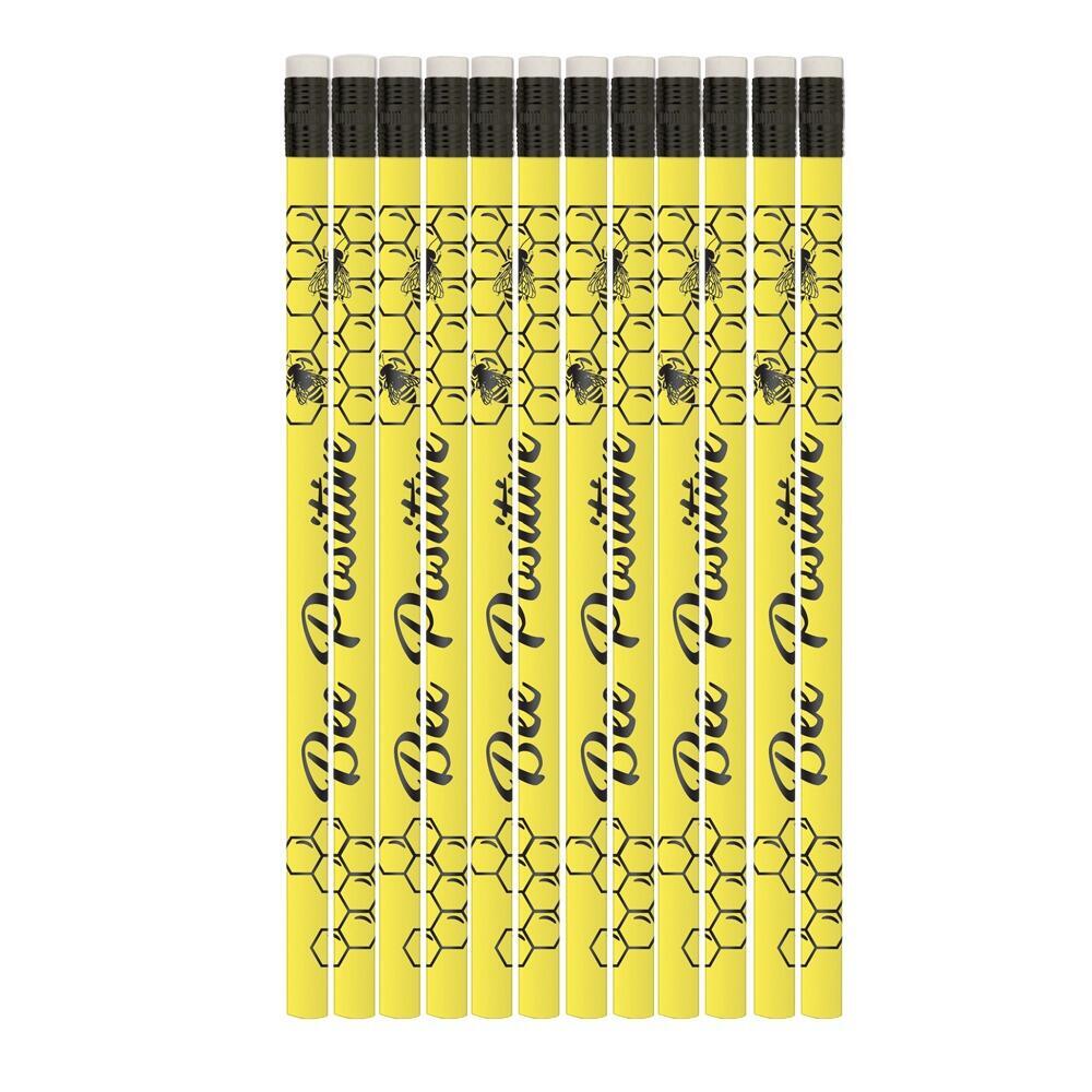 Kids Pencils | 12 x Bee Positive HB Pencils. Great Class Gift