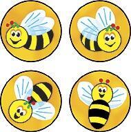 Sticker Chart Stickers | 800 x 11mm Colourful Bee Stickers Bumper Pack (T46168)