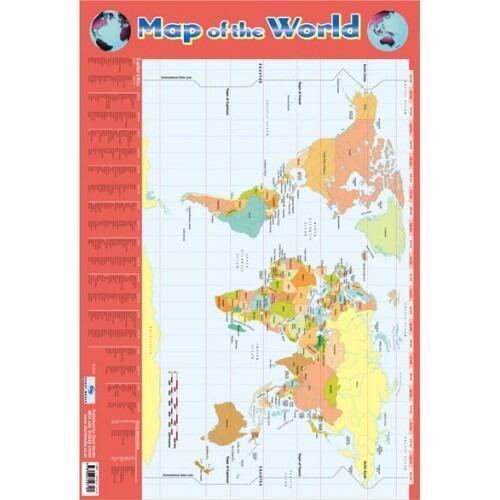 Educational Posters | Map of the World Chart Poster