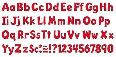 Classroom Display Lettering | 10cm Stunning Red Card Letters for Notices x 216 (T79742)