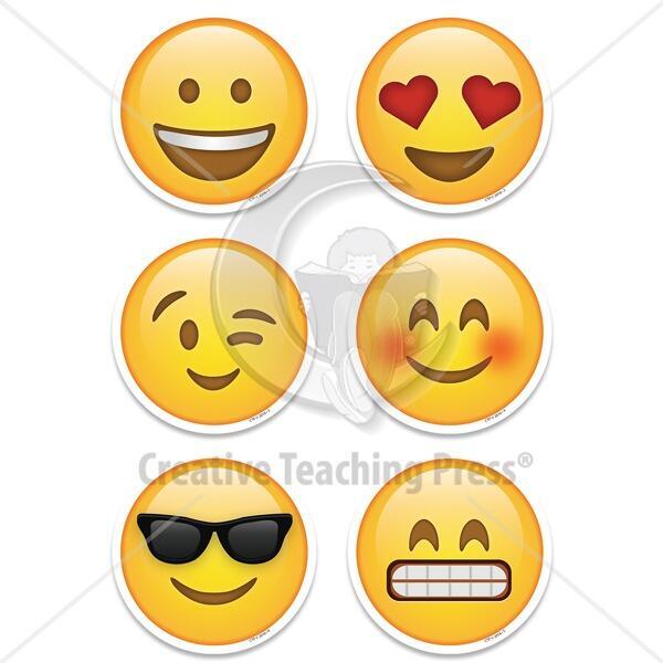 Classroom Display | 36 Fun and Colourful Emoji Cut-Outs to Decorate Notices / Pupil Work Displays