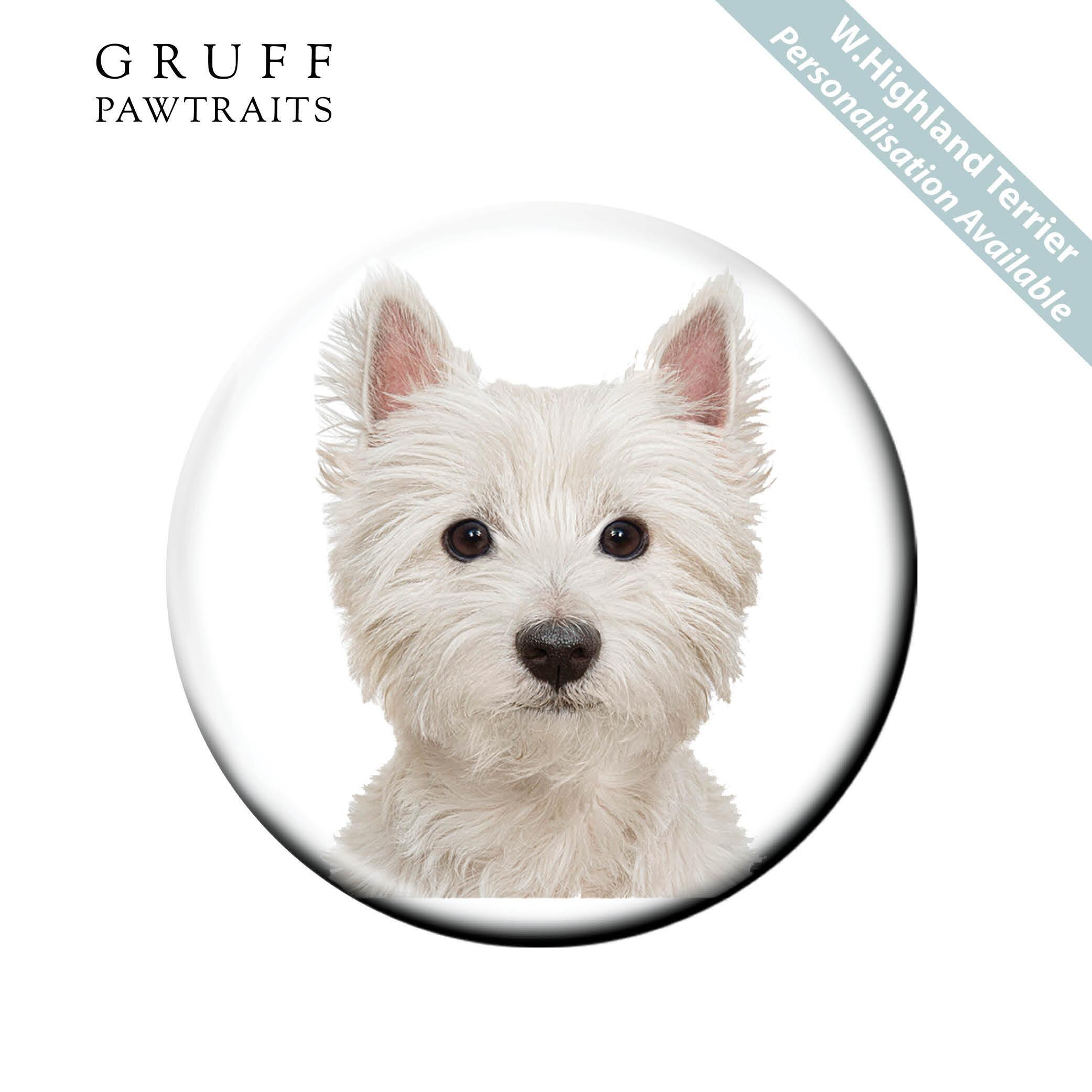 Bulk Fridge Magnets | Stunning West Highland Terrier Fridge Magnets by Gruff Pawtraits. Trade Prices