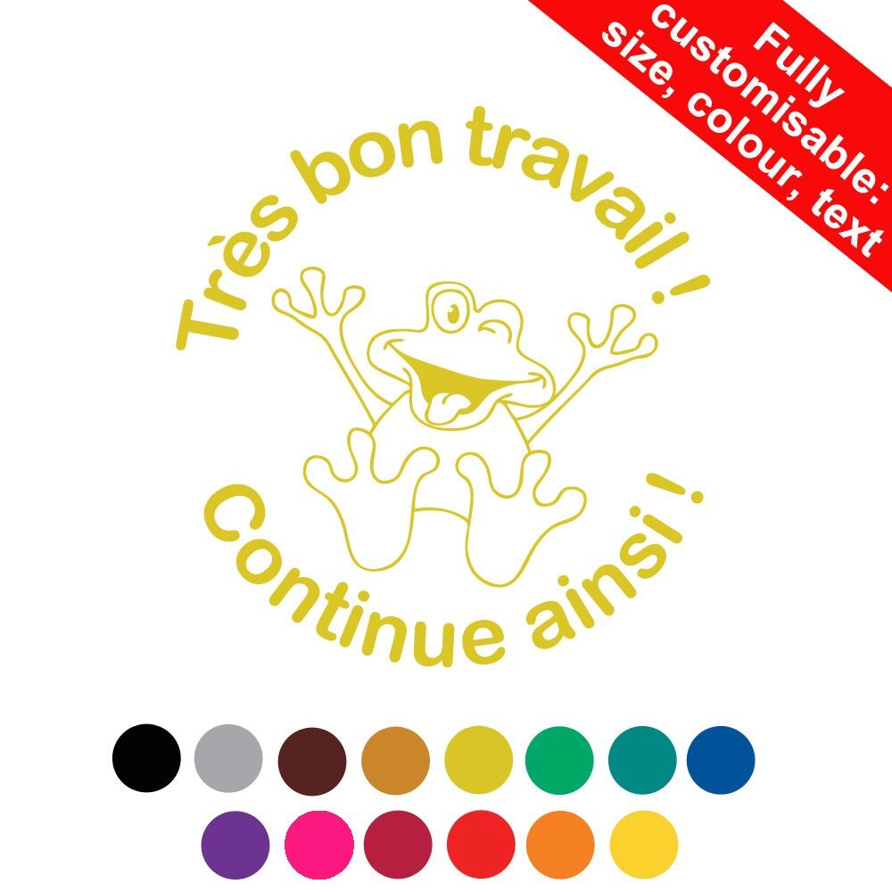French School Stampers | Très bon travail ! / Continue ainsi ! French Personalised Teacher Stamps 19-30mm