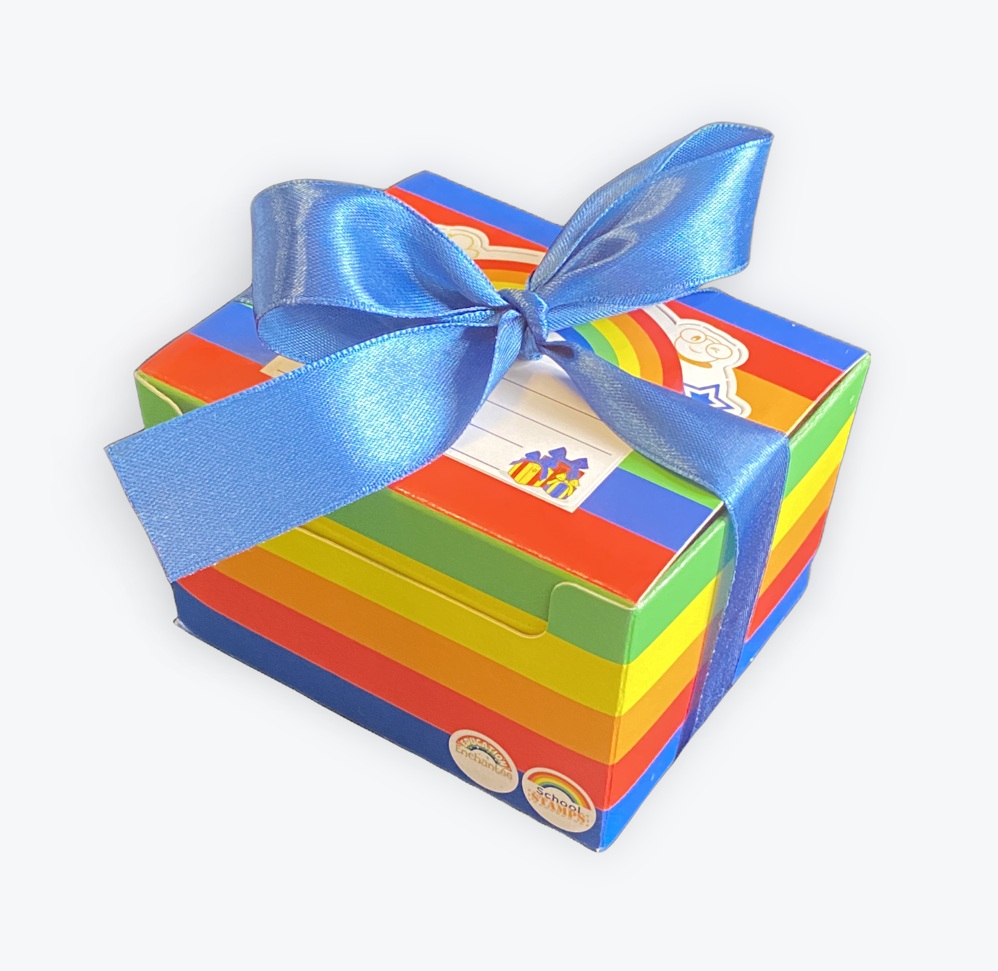 Custom Face Badges UK | Personalised Avatar/Selfie Badges - Teacher Present, Gift Wrapping Box