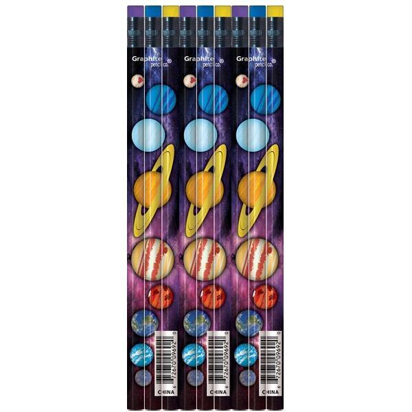 Cheap Class Rewards | Solar System, Planets Design Pencils for Class Gifts/Prizes