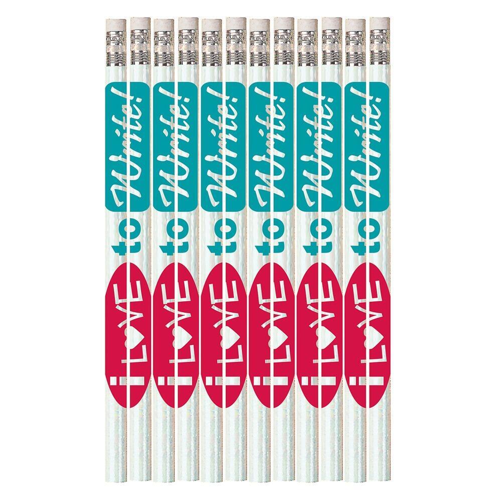 Reward Pencils | 12 x I Love To Write HB Pencils for Teachers.
