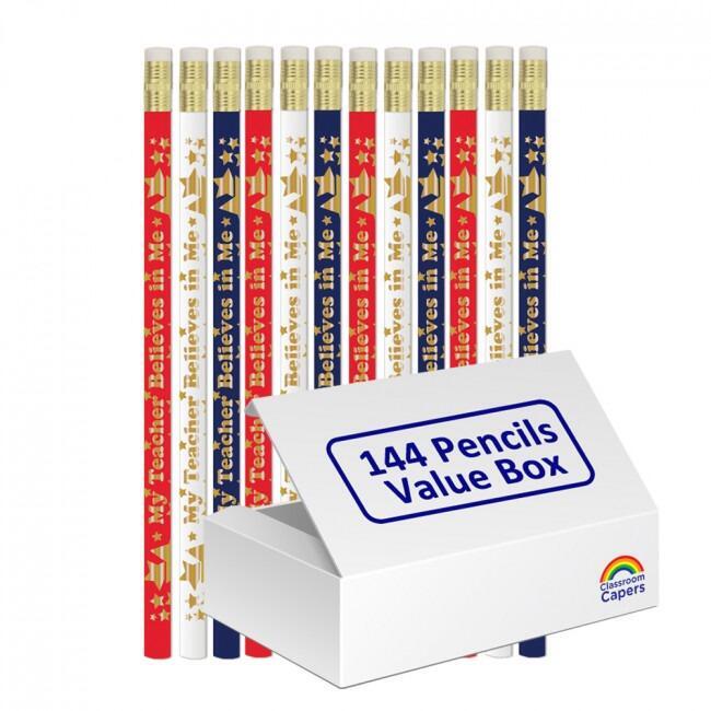 Award Pencils | 144 x My Teacher Believes In Me HB Pencils