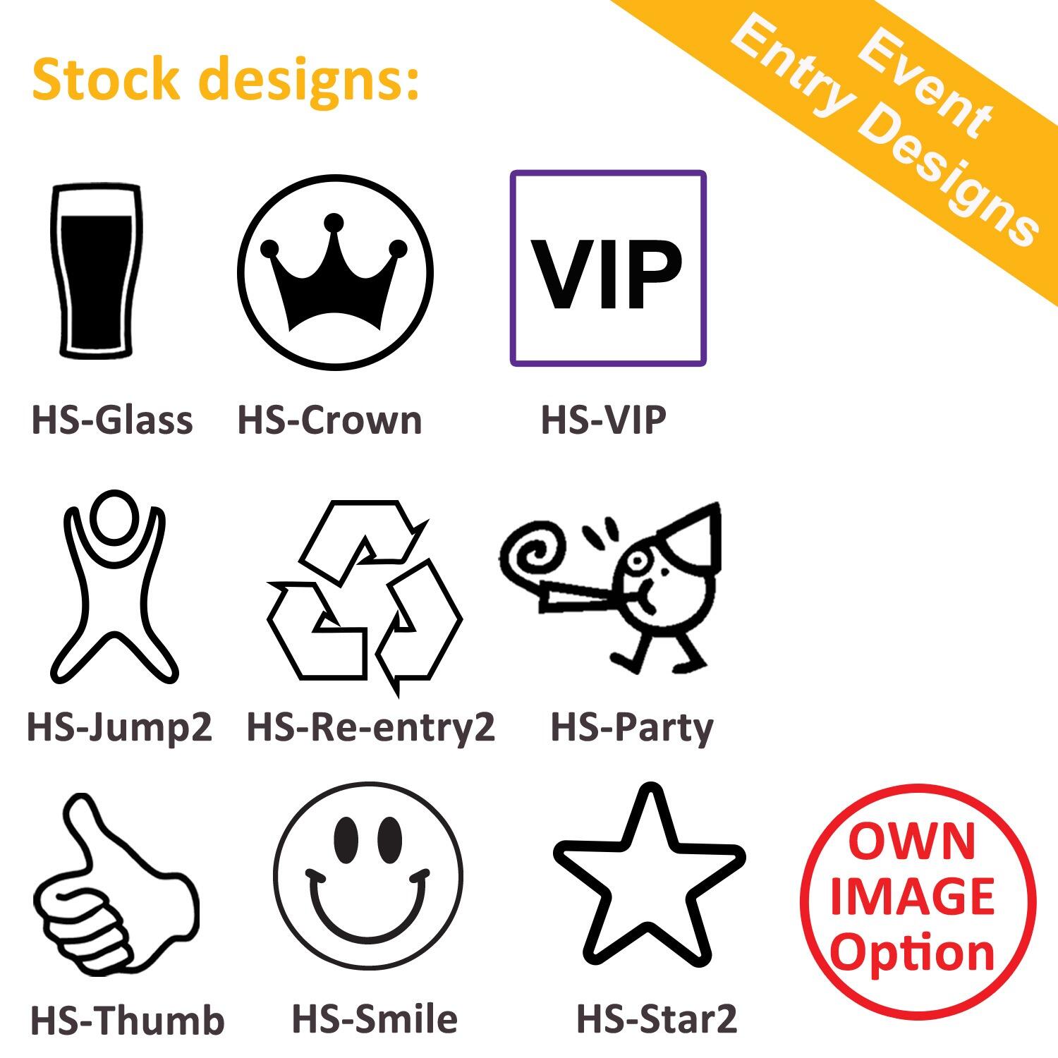 Waterproof Ink Stamper | Skin Safe, Hand Custom Stamp. Event Entry Stocked Images
