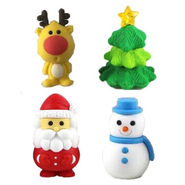 Christmas Stationery | Incredibly Cute 3D Xmas Erasers. Perfect Low Cost Gifts & More!