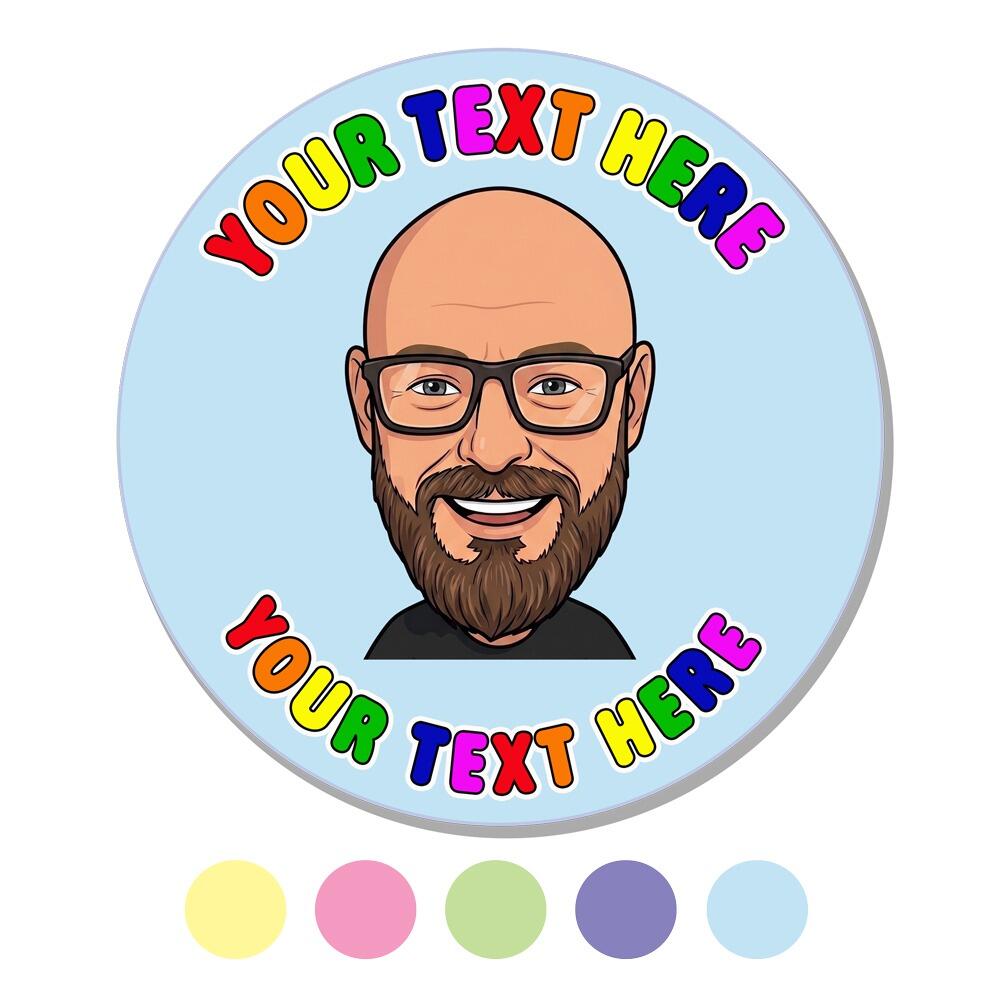 Custom Face Stickers | Jazzy Pastel Face Stickers! Personalised Avatar Stickers. Scented Option