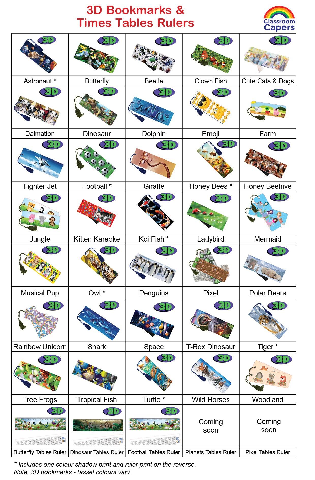 Library Fundraising | 3D Bookmarks and Stand. Popular and Proven Bookmark Designs for Fundraising