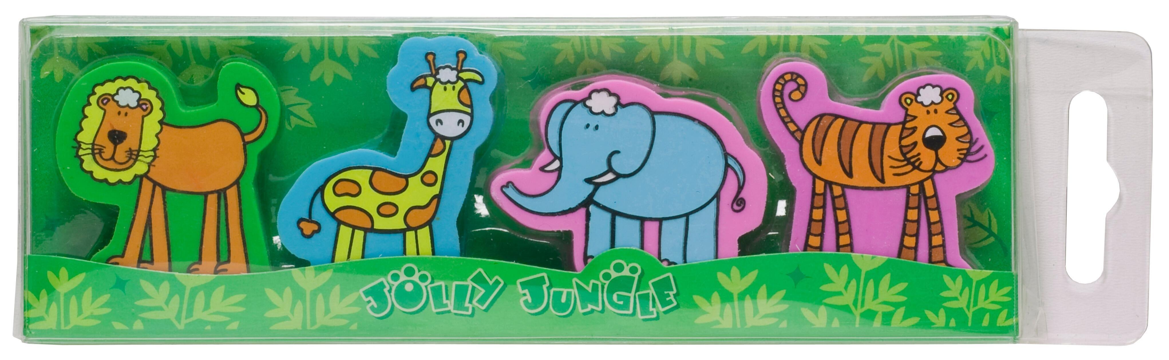 Fun Erasers | Jolly Jungle Animal Cute Erasers For Party Bags & Pupil Class Gifts.
