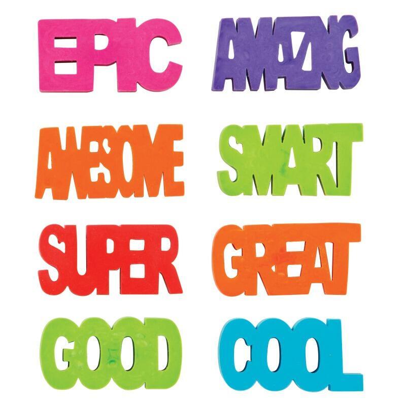 School Erasers | Positive Attitude 3D Erasers For Party Bags & Class Gifts.