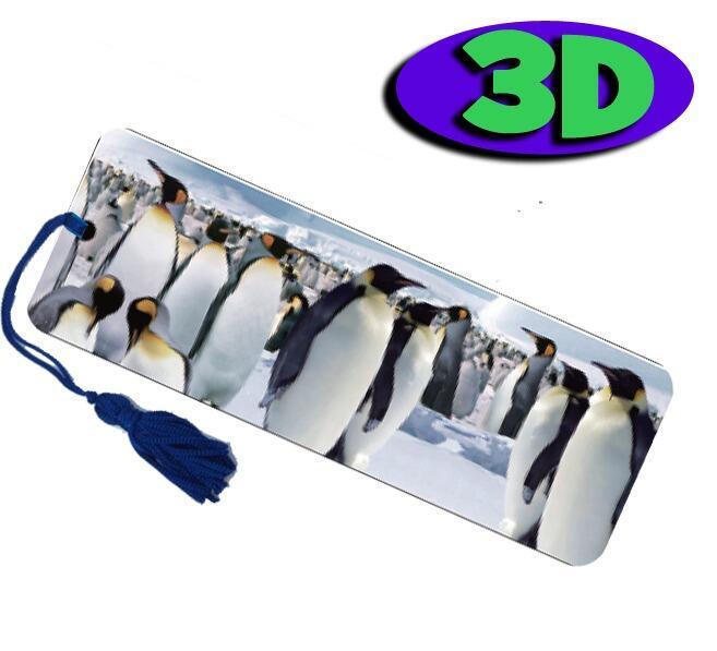 3D Bookmarks | Stunning Penguin, Ice Scene Bookmark - Ideal Reading Incentive/Class Present