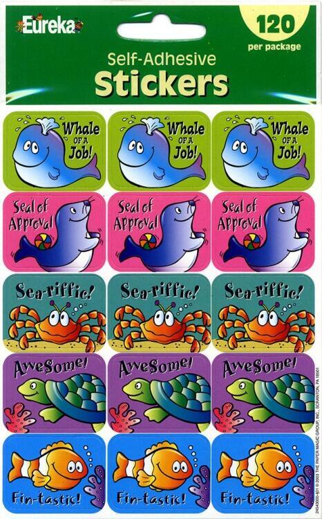 Kids Stickers | 120 Sea Creatures Fun Reward Stickers