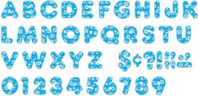 Classroom Display Lettering | T79045 10cm Snowflake Design Letters and Numbers x 70