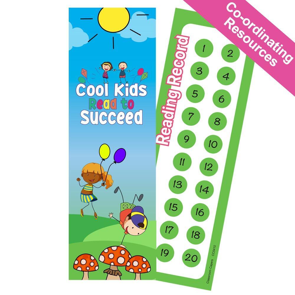 Reading Charts | Cool Kids Read to Succeed, Classmates Reading Record/Chart Bookmarks. Class Pack.