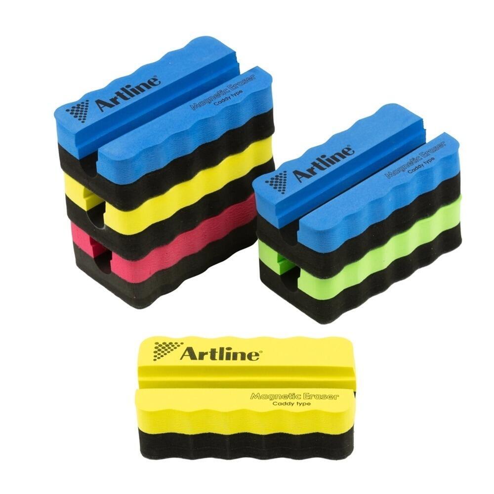 Whiteboard Eraser | Artline Magnetic Whiteboard Erasers, Holds Whiteboard Pen. Value Pack 6.