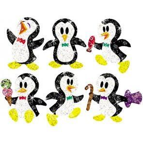 Kids Stickers | 72 x Proud Penguins Sparkle Stickers for Kids and Teachers T60345.