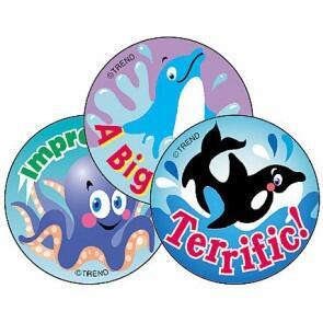 Children's Stickers | Sea Animals Stickers for School (Blueberry Scent)